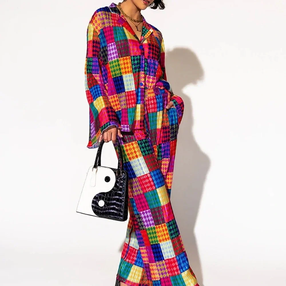 Dressed in LALA Colorful Patchwork Matching Set